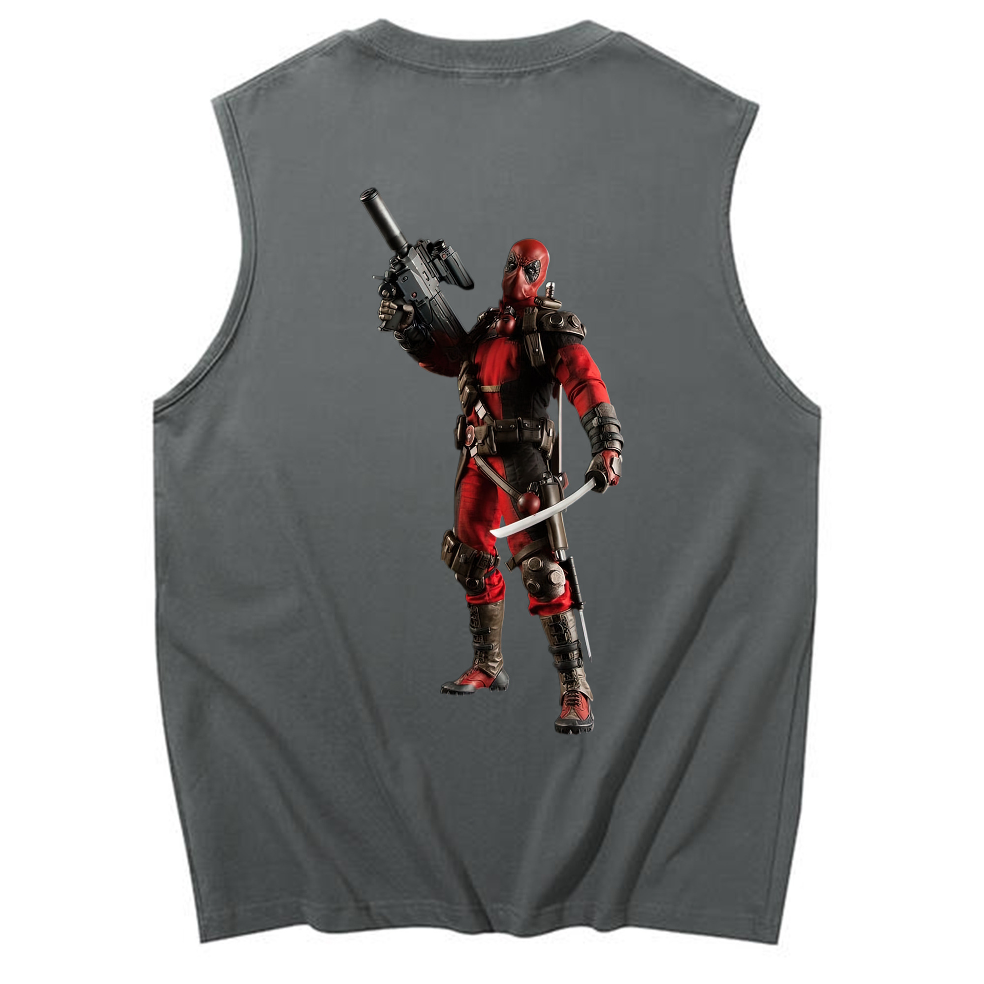 （画像用） Deadpool デッドプール コットン100％タンクトップ（背面プリント）